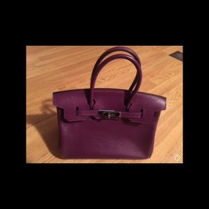 Hermes Berkin Hand Bag with Palladium Hardware